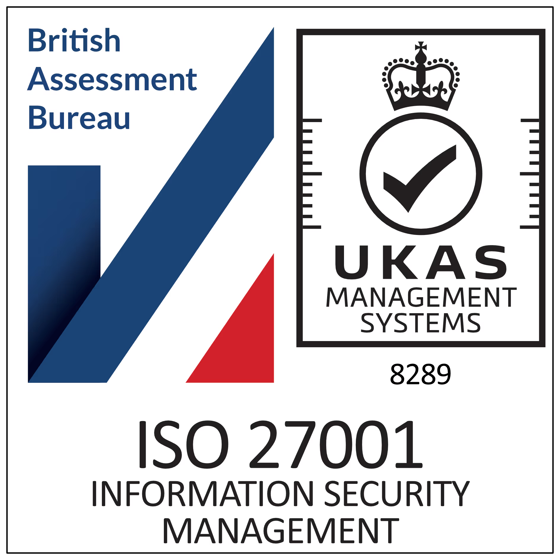 ISO 27001 Information Security Management certification mark