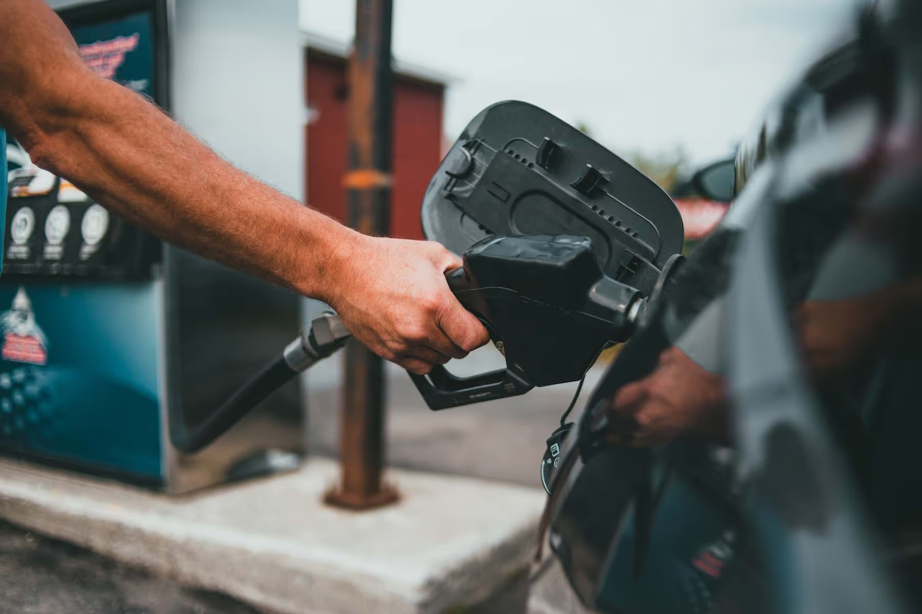 Fuel card fill-up at a petrol station