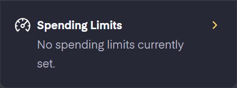 Spending limits 1