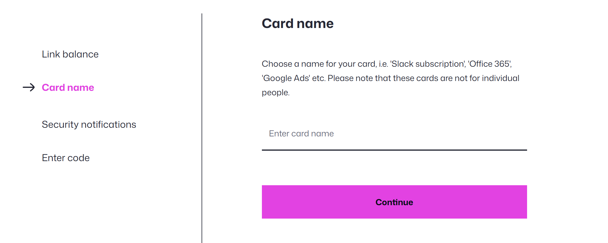 Card name