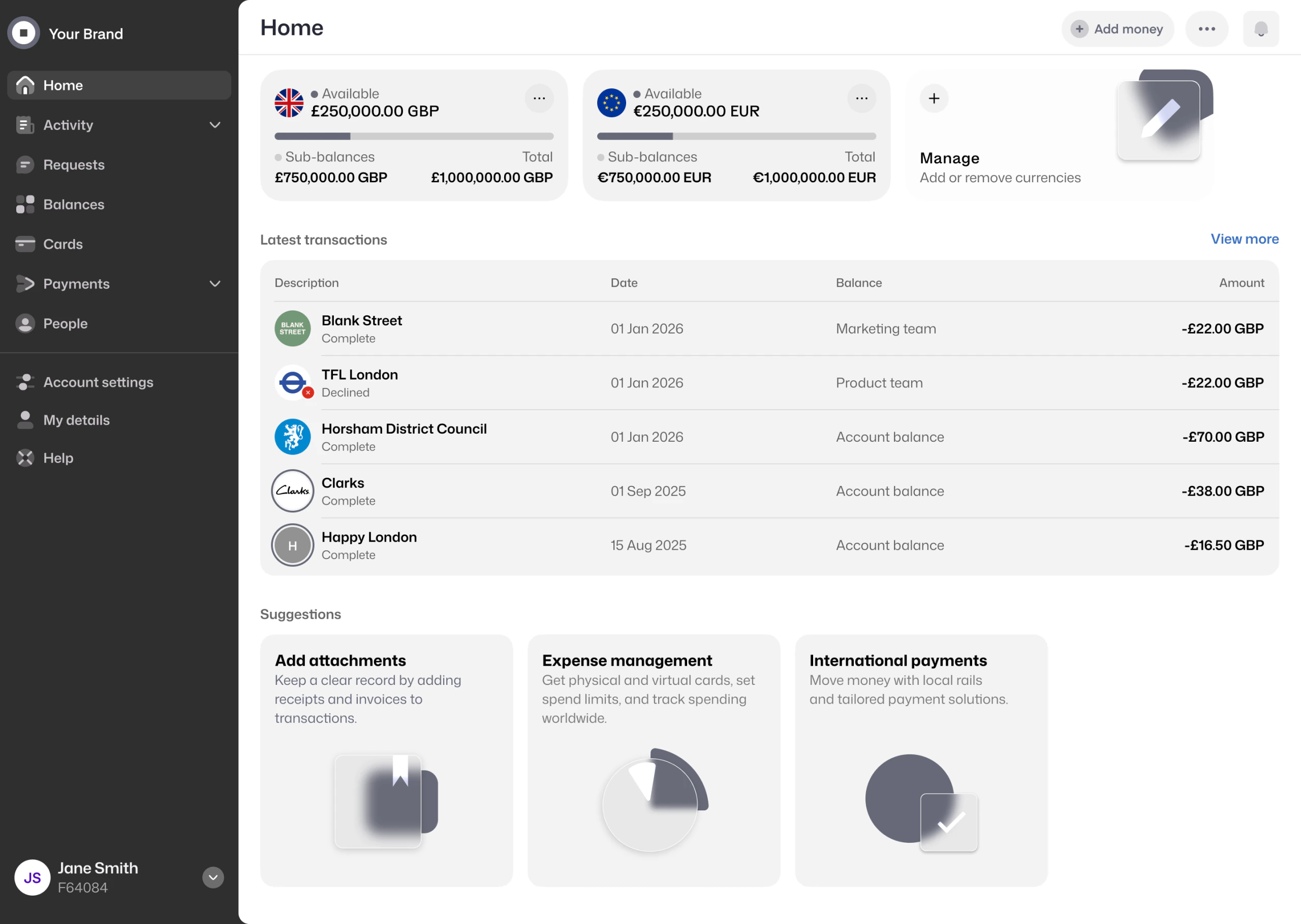 White label app with partner branding applied
